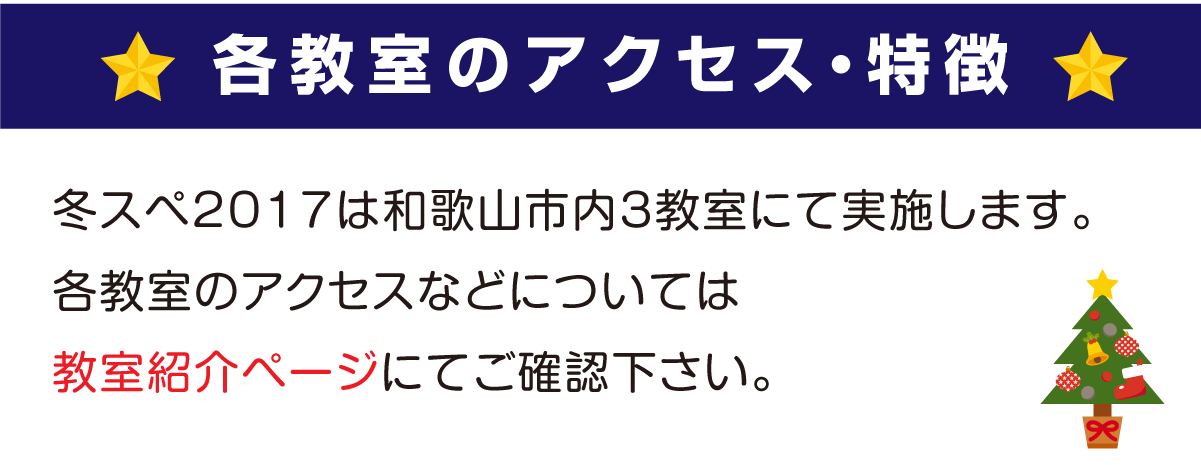 各教室のアクセス